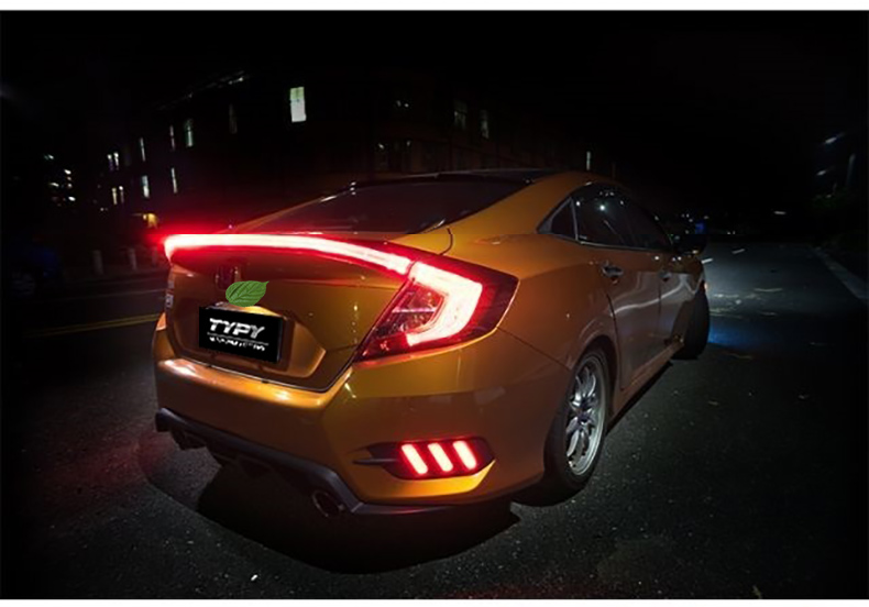 适用于适用于21款十代两厢思域改装连体贯穿尾灯两厢思域后尾灯横置