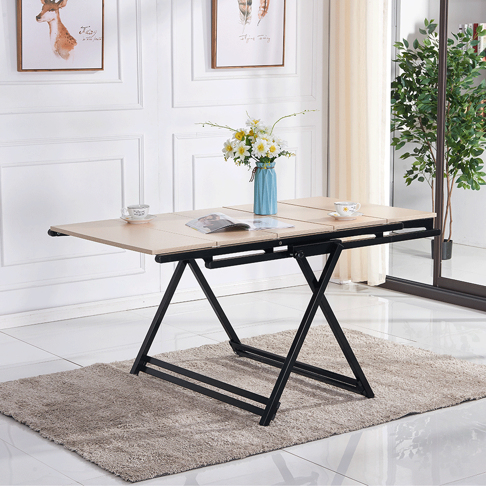 变形桌子抖音网红餐桌多功能折叠桌多层书架阳台置物架花架 三层五金