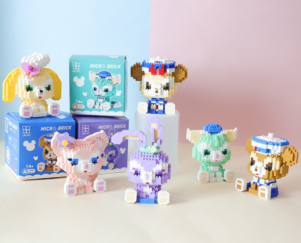 积木拼装拼插玩具颗粒星黛露玲娜贝儿生日蛋糕儿童生日礼物高难度拼装