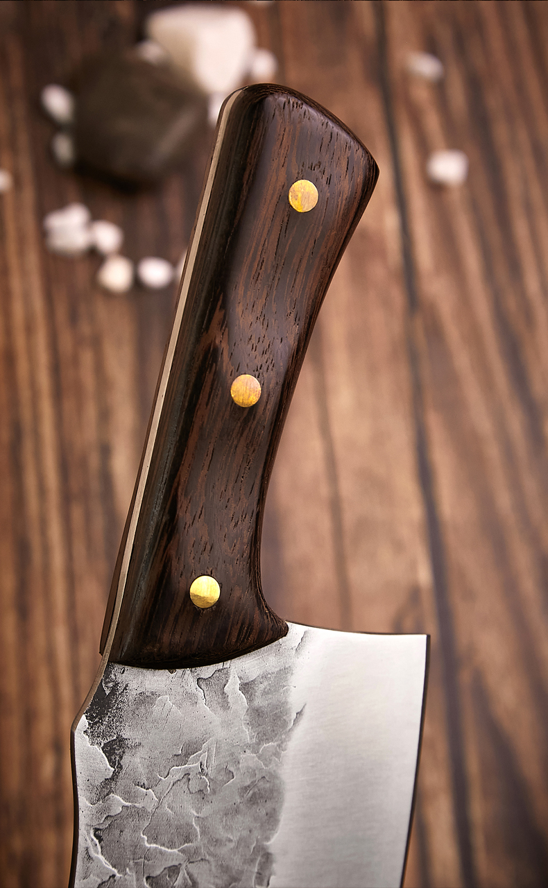 楚家刀手工锻打砍骨刀家用玄铁切骨菜刀剁骨肉刀斩骨刀砍骨头专用刀