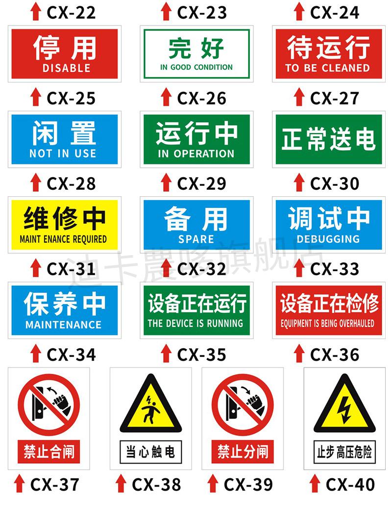 禁止合閘有人工作磁性貼吸鐵電力搶修警示牌設備調試安全標識牌禁止分