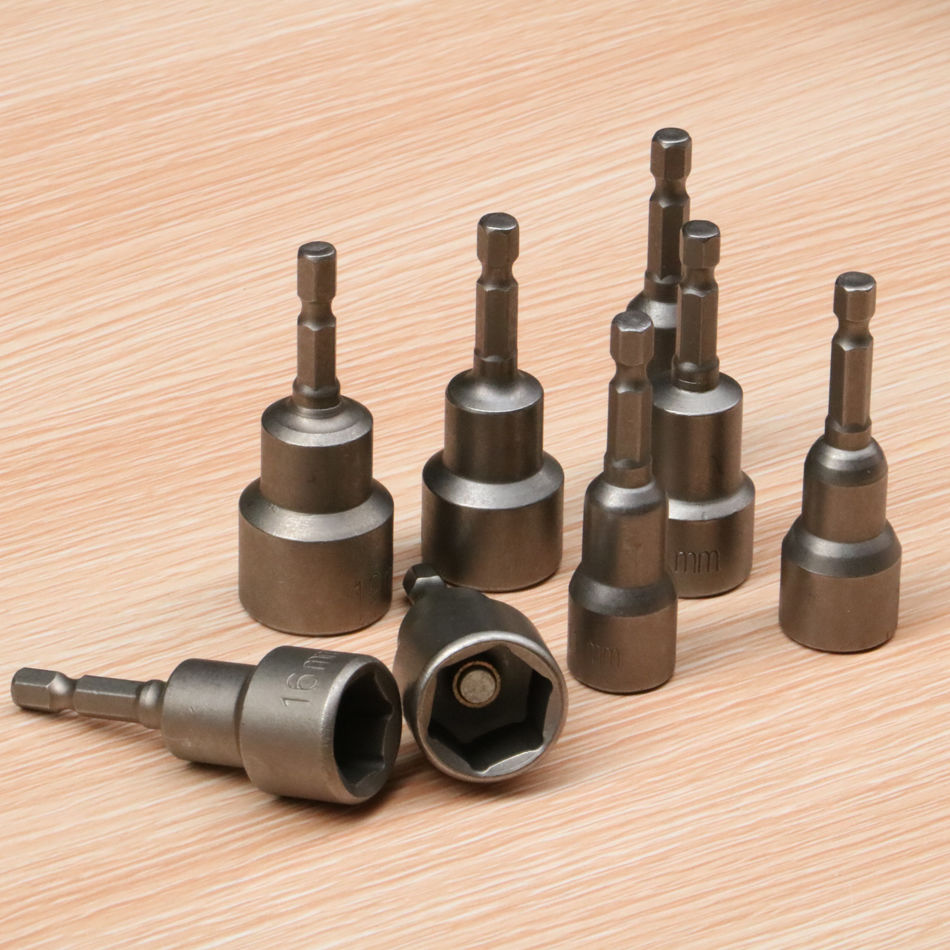 强磁六角风批套筒外六角批头电钻电动螺丝刀风批头气动内六角套筒s1