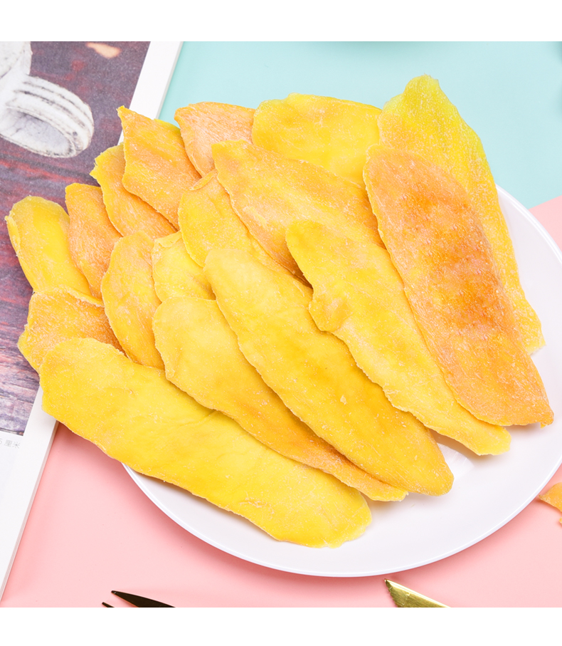 零趣芒果干500g果脯蜜饯混合水果干网红休闲零食品散装特产芒果干100g