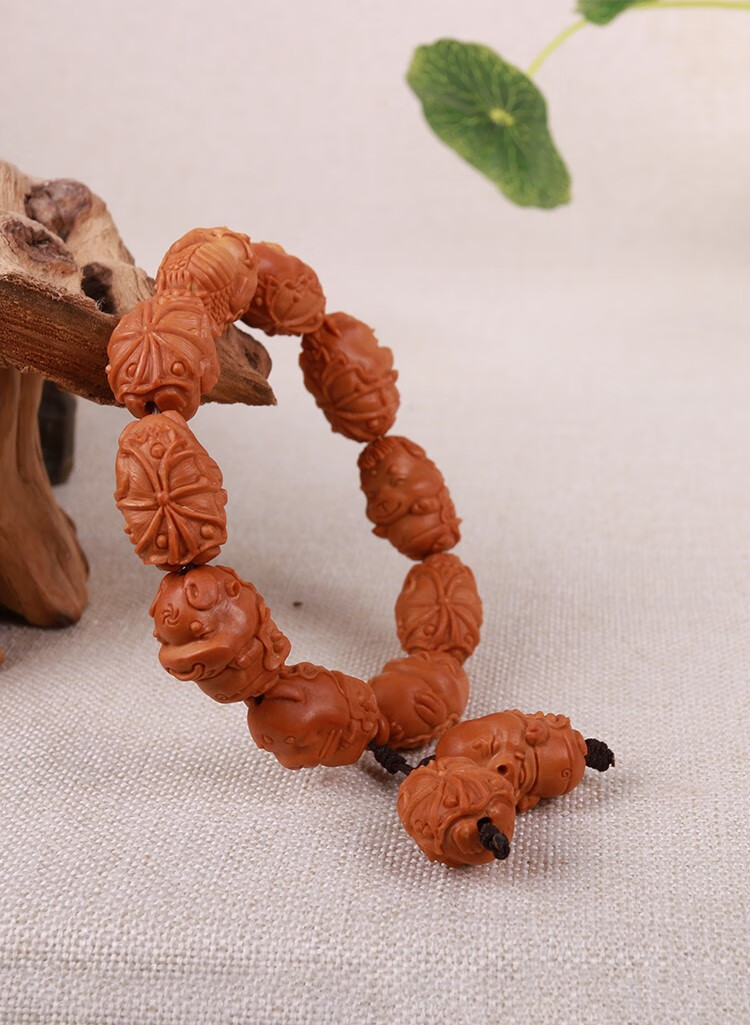 橄榄核雕手串q版手工 橄榄核单籽 十二生肖属相 男女士文玩手链 马