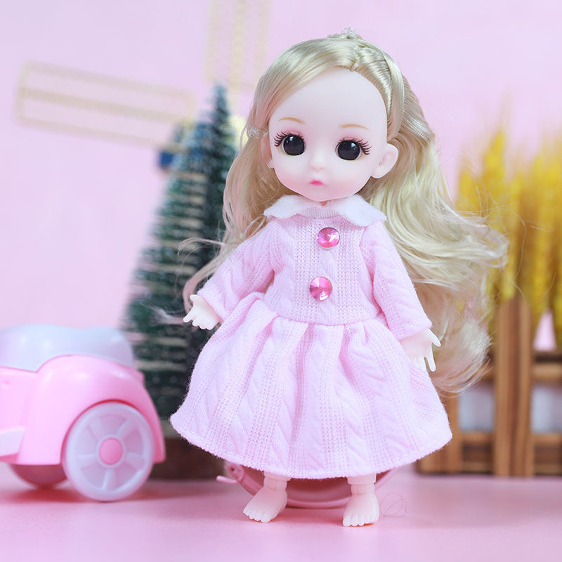 换装8分娃16-17厘米迷你小芭比娃娃11衣服公主玩具女孩裙子 15号衣服