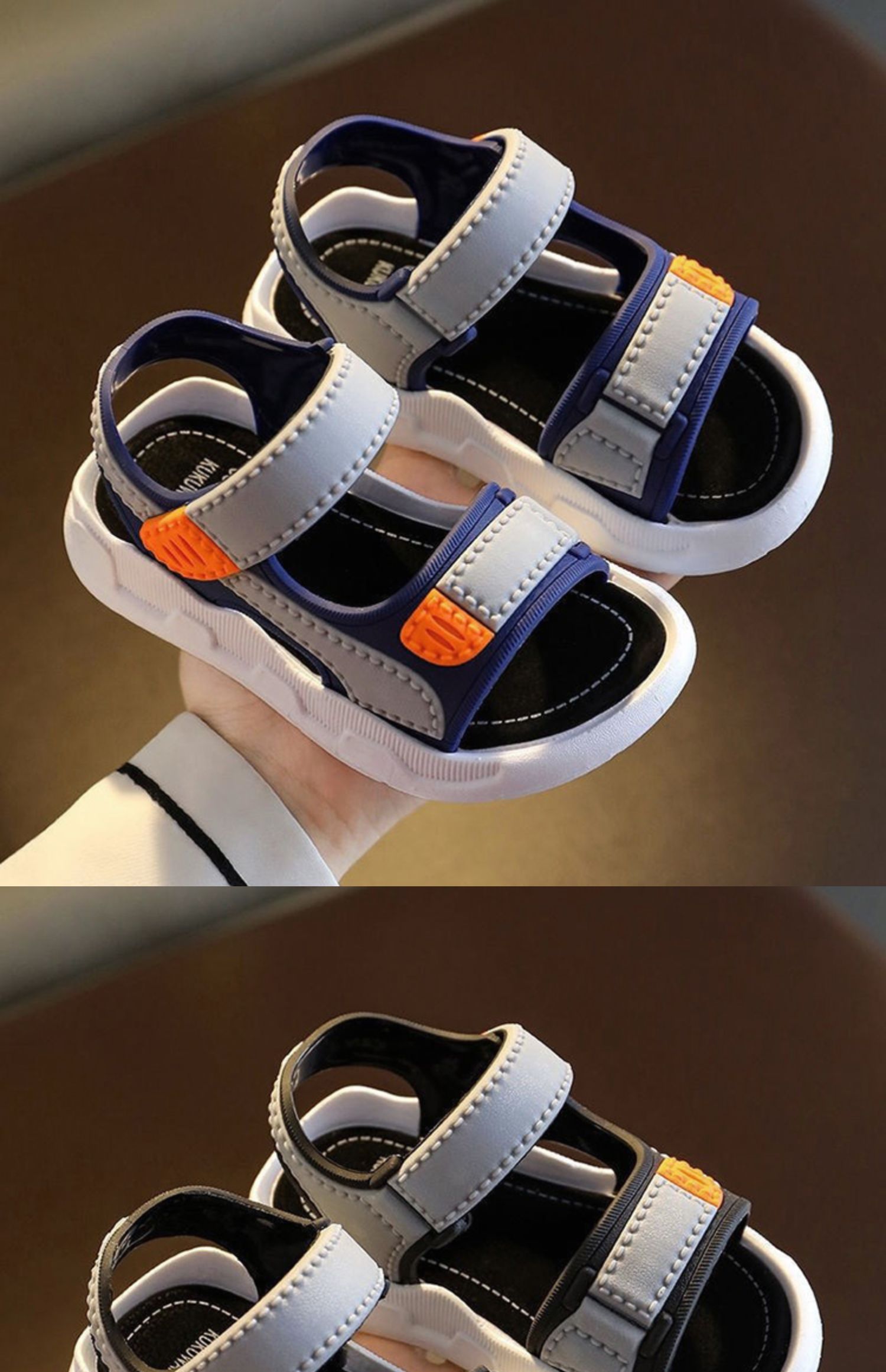 小童时尚男孩沙滩鞋2022夏季新款潮流小凉鞋9092蓝色2626码脚长17厘米