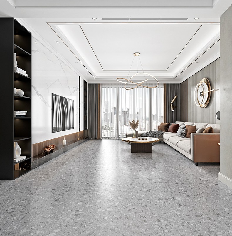 万美瓷砖客厅卧室地板砖电视背景墙瓷砖7501500通体亚光大板p715f006