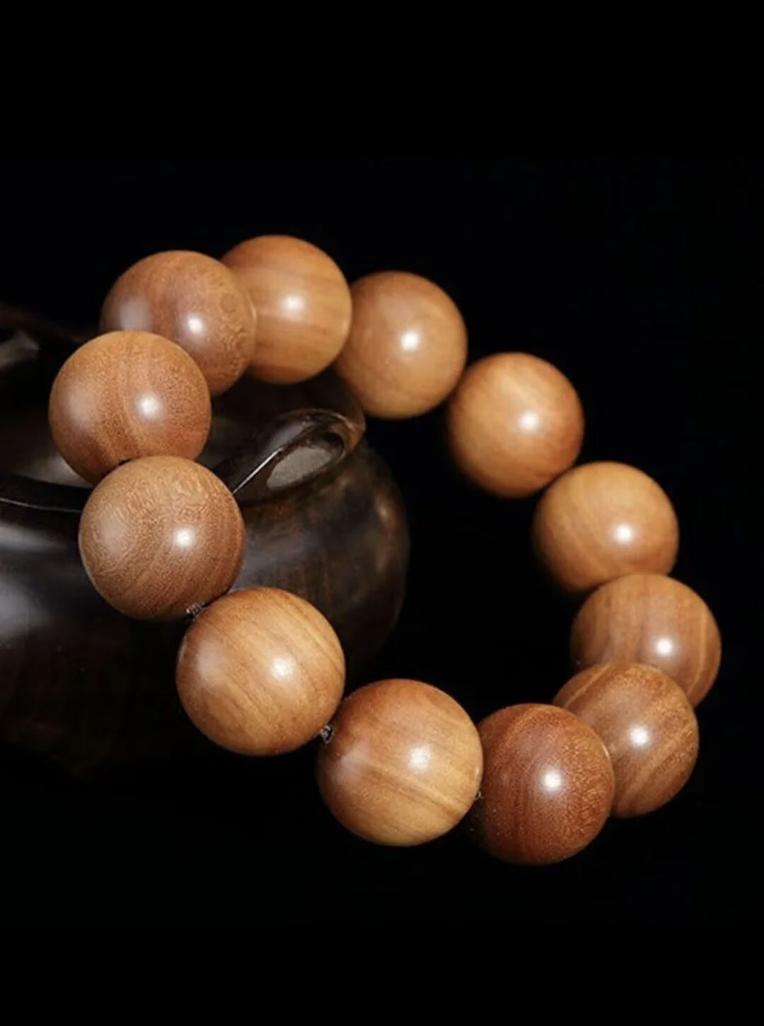 波士登 印度老山檀香手串老料檀香木佛珠念珠保平安老山檀108颗 15mm