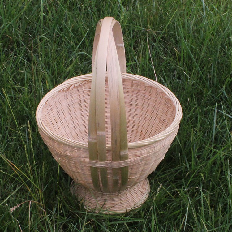 农村竹篮 手工编织手提篮子买菜篮子竹编鸡蛋篮厨房收纳筐水果礼 水果