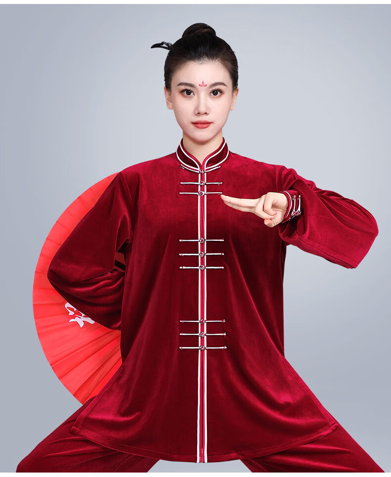 金丝绒太极服大全样品图片