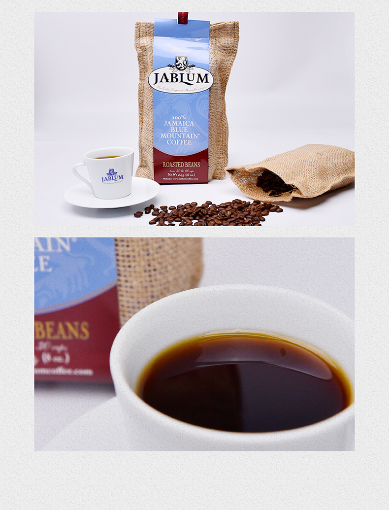 牙买加原装jablum蓝山咖啡豆圆豆peaberry454g精品纯黑咖啡