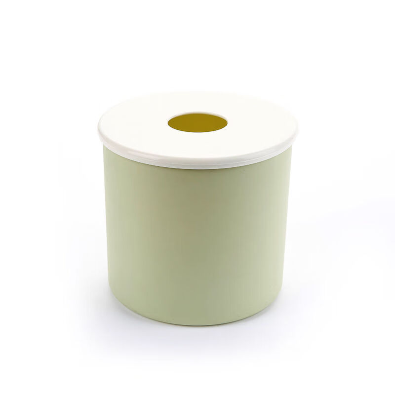 uhfr 圆柱形家用纸巾盒餐厅桌面纸巾筒茶几卷纸桶塑料加厚抽纸桶简约