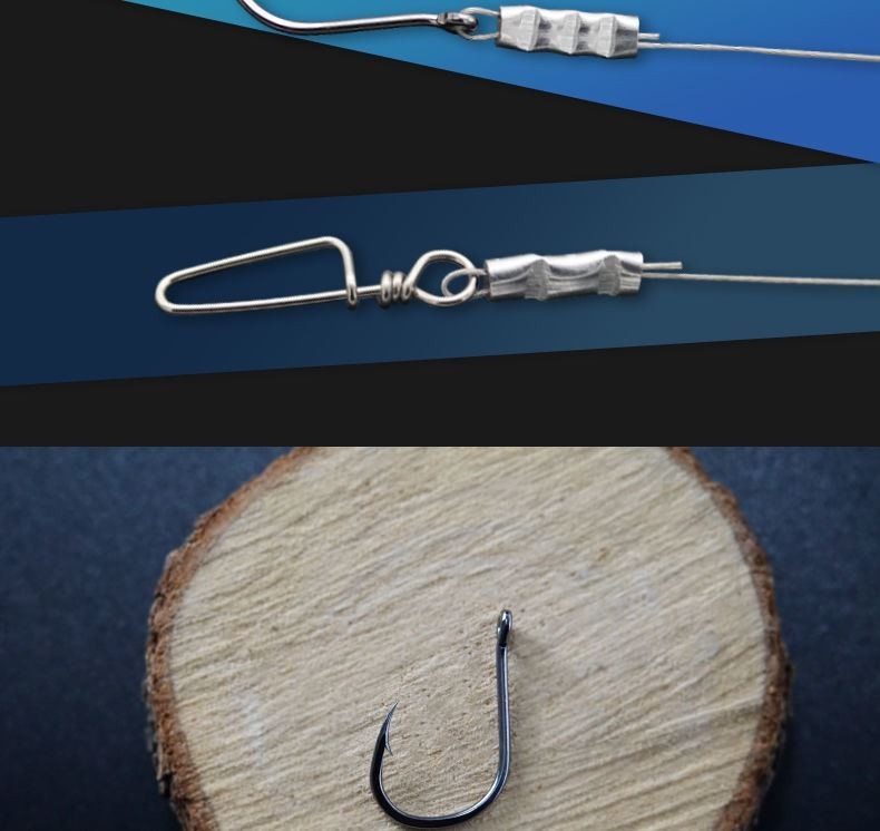 日本高档 单钩子线50付装绑好成品海钓红鲳鱼钢丝鱼.