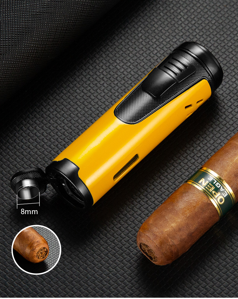 茄龙(cigarloong)雪茄打火机蓝焰直冲防风便捷专用点烟器礼盒装clb