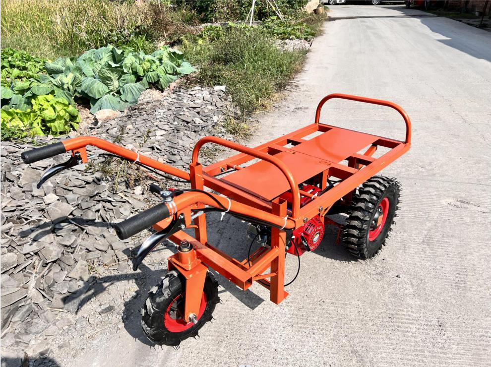 轻便鸡公车爬山大马力电动手推车三轮车爬坡双轮平板车果园运输车