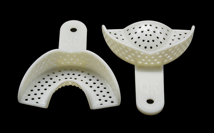 牙科托盘一次性塑料牙托口腔取模牙托盘印模牙托齿科耗材50付一次性牙