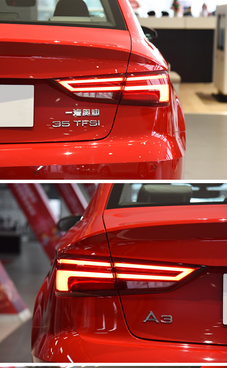 1319款奥迪a3尾灯总成改装新款a3led后大灯总成刹车灯流水转向1316款