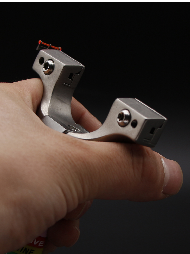 崛适440c高背鸡王弹弓大全高精度威力大不锈钢吃鸡精准扁皮筋夹片免绑