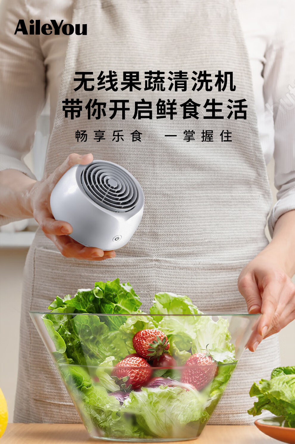 艾乐优德国果蔬清洗机净化器消毒机家用洗菜水果肉食材杀菌去除农药
