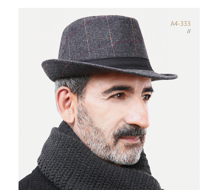 aps【轻奢品牌】高端品质中青年男士帽子男秋冬礼帽男士休闲英伦复古