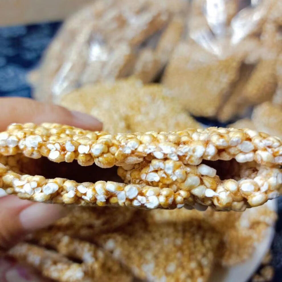 小米糖卷家乡特色糕点 山东菏泽老式传统怀旧零食 纯手工制作 小米糖