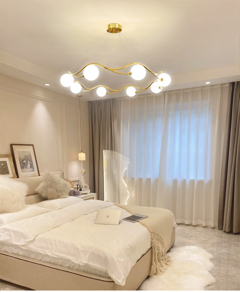 创意客厅灯轻奢个性卧室灯指环圆环灯饰b066c款60cmled白光质保两年