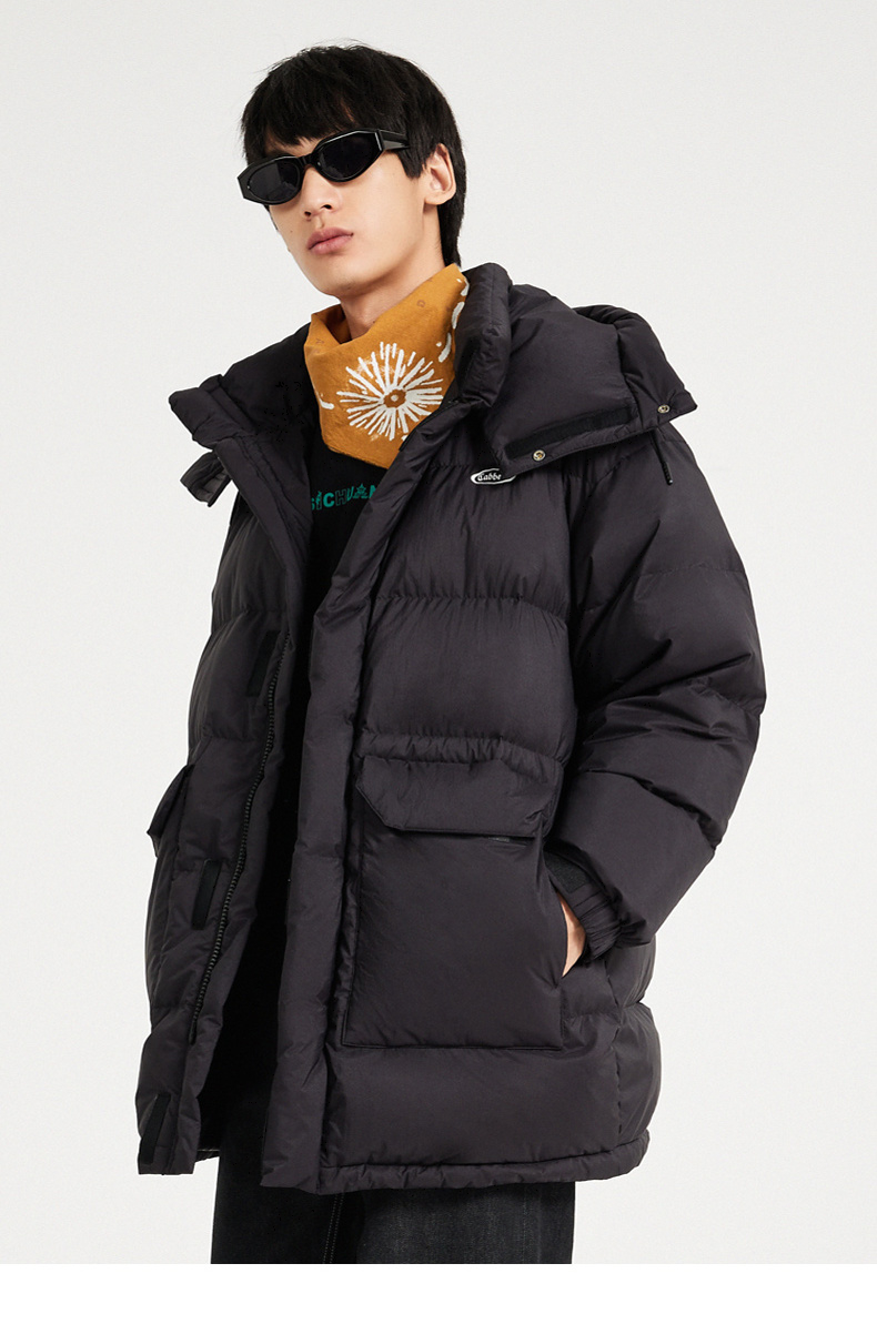 cabbeen卡宾男装连帽羽绒服男男士外套上衣青年衣服2021冬新款极寒