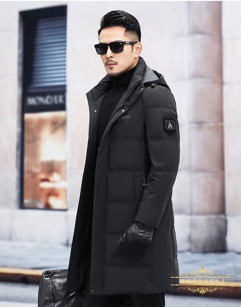 品牌轻奢男装羽绒服男冬季中长款过膝加厚保暖新款男士商务休闲冬装