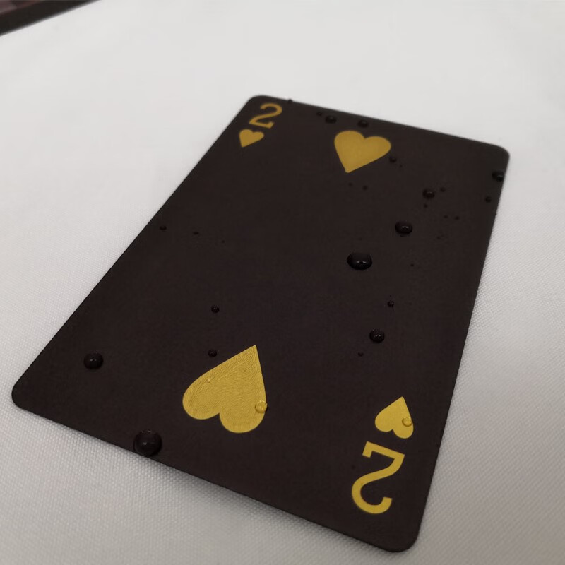 能量君 创意黑金塑料扑克防水防折pvc卡牌花切斗地主魔术飞牌土豪金