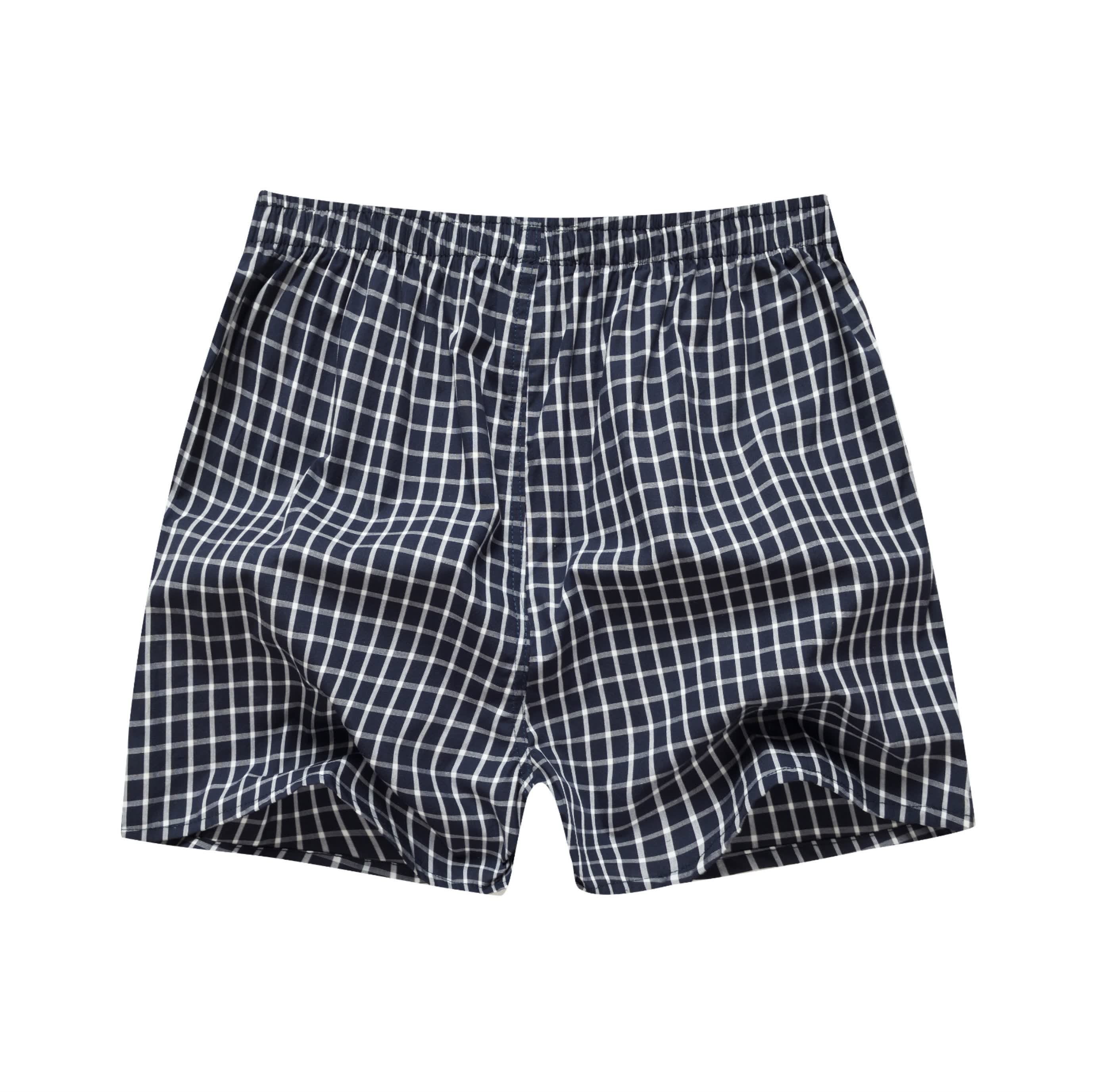 浪莎青年透气阿罗裤短裤男士纯棉平角布内裤男睡裤宽松大码四角大裤衩