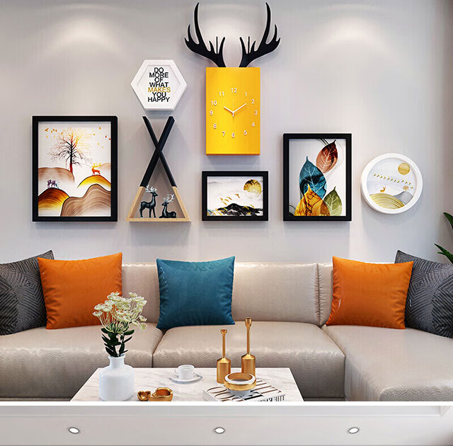 迈洋达北欧风沙发背景墙装饰画客厅挂画餐厅壁饰墙壁挂饰家庭相片墙画