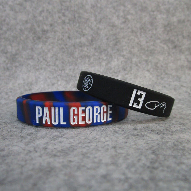 oimg快船队乔治13号手环保罗乔治篮球硅胶手链球迷球星饰品签名手环混