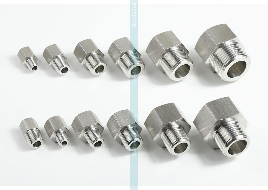 格强304不锈钢内外丝直接水管变径转接头4分6分1寸内外牙直通接头补芯