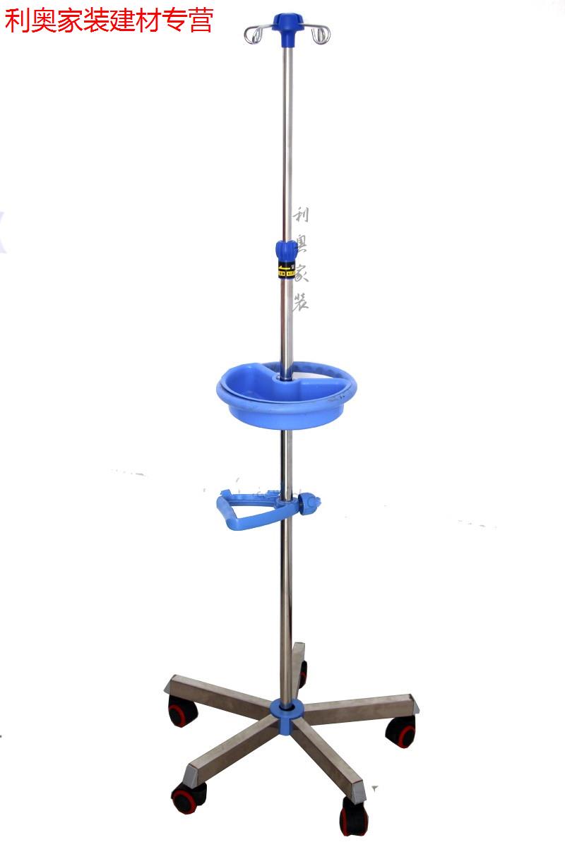 输液泵架加厚不锈钢落地式可移动带轮架泵架a型