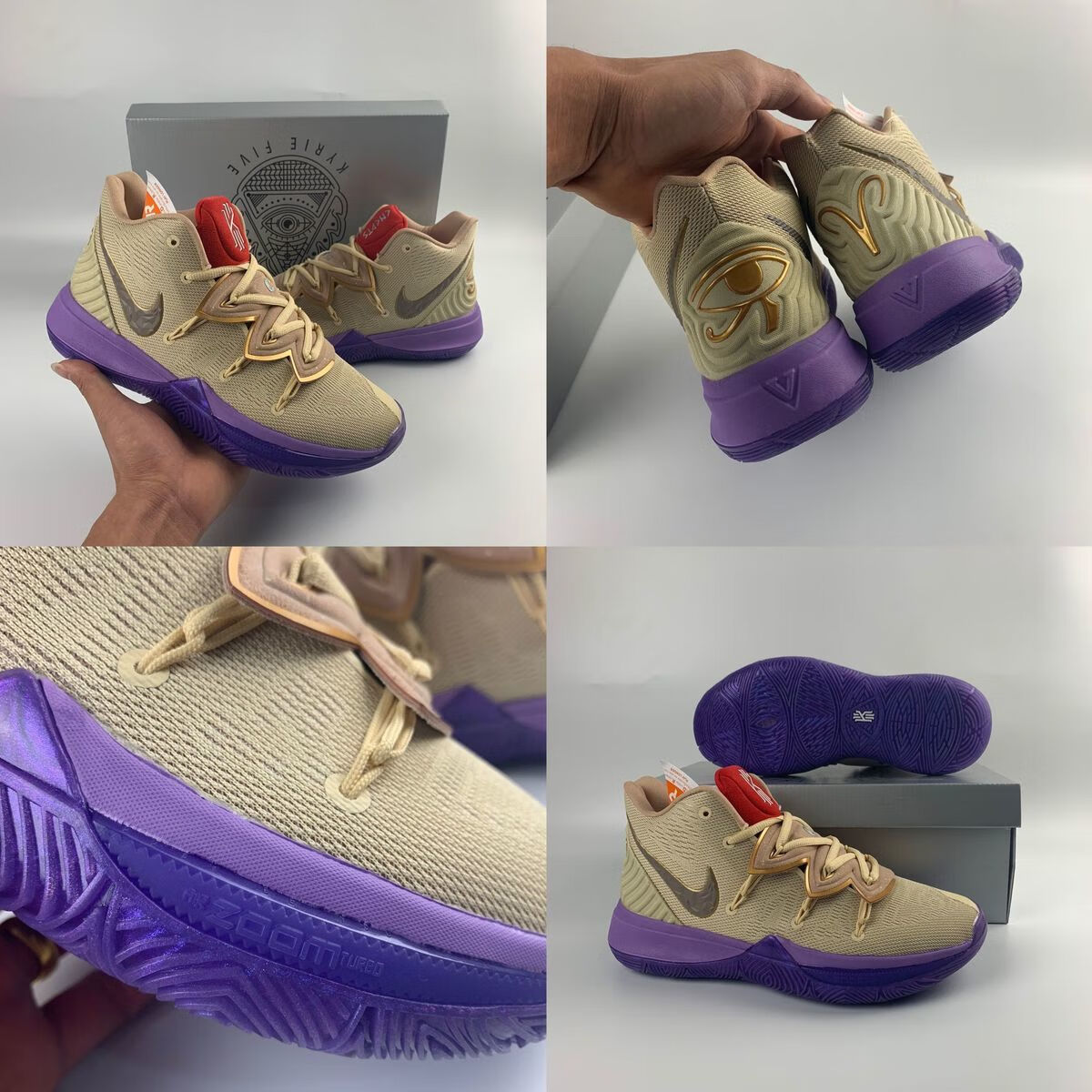 欧文5代篮球鞋笑脸埃及联名上帝之眼全明星黑人月高帮男女款战靴6