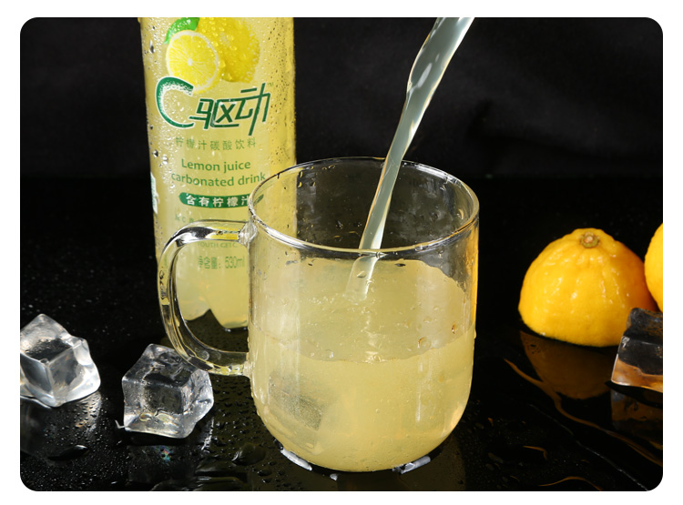 娃哈哈c驱动柠檬汁碳酸带气饮料530ml8瓶整箱清凉解渴年货c驱动530ml8