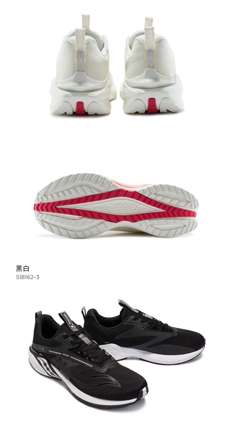 saucony索康尼 coyote hybrid郊狼情侣款跑鞋运动鞋 黑白-3(男) 44