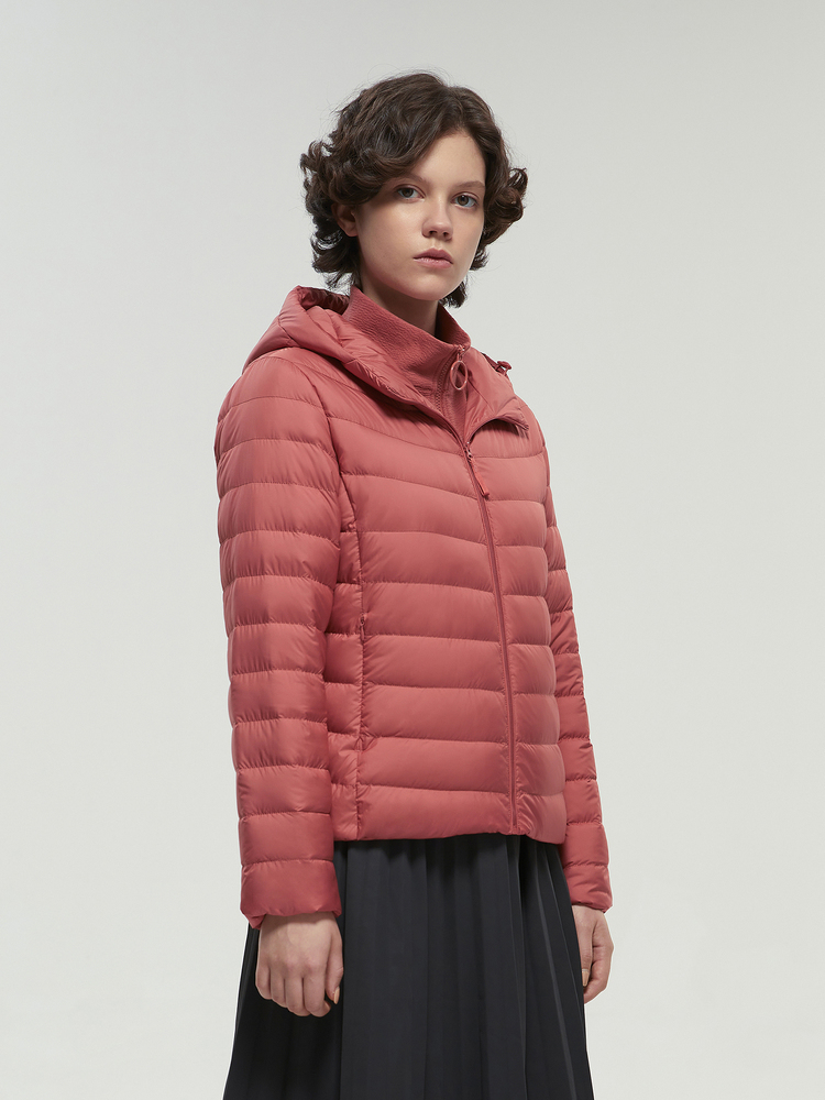 波司登大码羽绒服女时尚妈妈装连帽b00131002b 梅雅红1076 160/88b