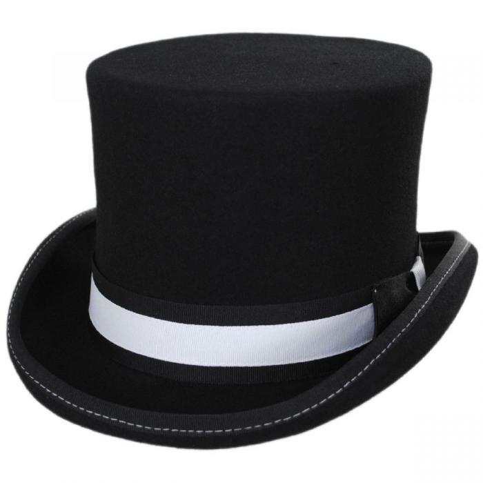 scala男士麦克海尔羊毛毡高顶礼帽190127 black l【图片 价格 品牌