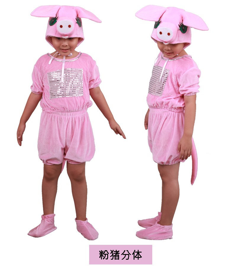 展缘三只小猪盖房子道具动物服装舞台剧幼儿园儿童表演话剧童话演出服