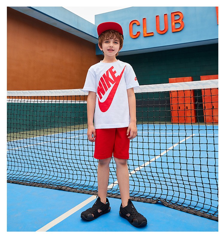 NIKE 耐克 男女童 纯棉短袖短裤套装 图9