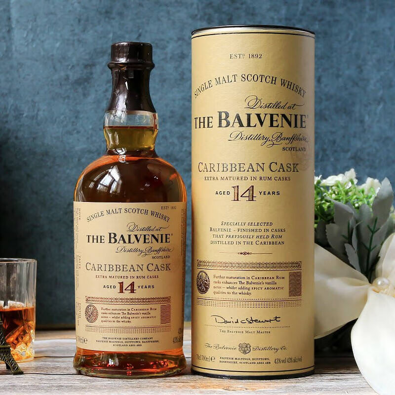 百富14年加勒比桶陈酿单一麦芽苏格兰威士忌进口洋酒700ml 700ml*1瓶