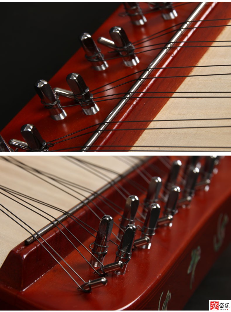 小扬琴乐器蝶梦mini高音小扬琴四种可选音域两个半八度 刻花红 四季