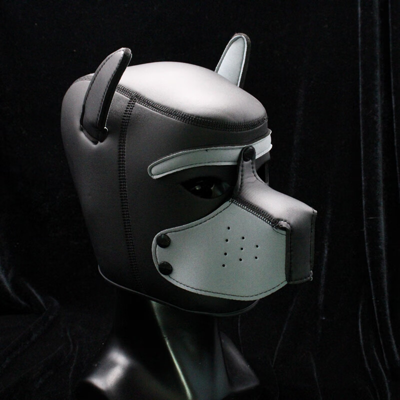 万圣节狗头套人戴面具全脸可拆卸sm主奴调教狗奴男女情趣表演道具