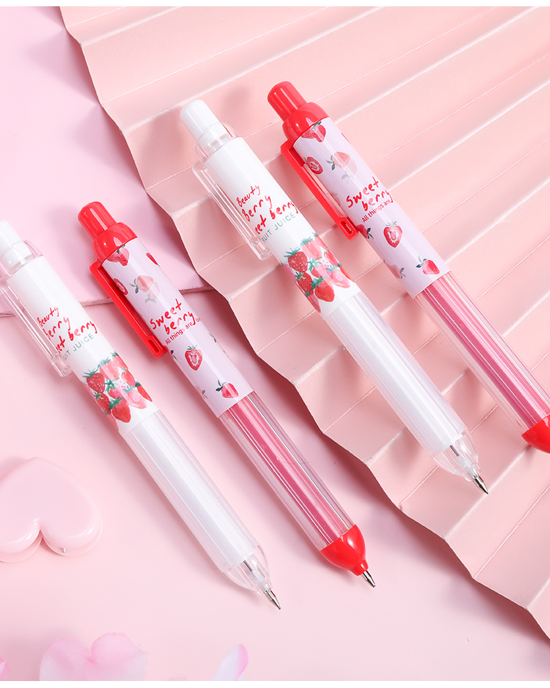 晨光草莓限定活动铅笔05mm学生用自动铅笔写不断女生可爱高颜值铅笔hb