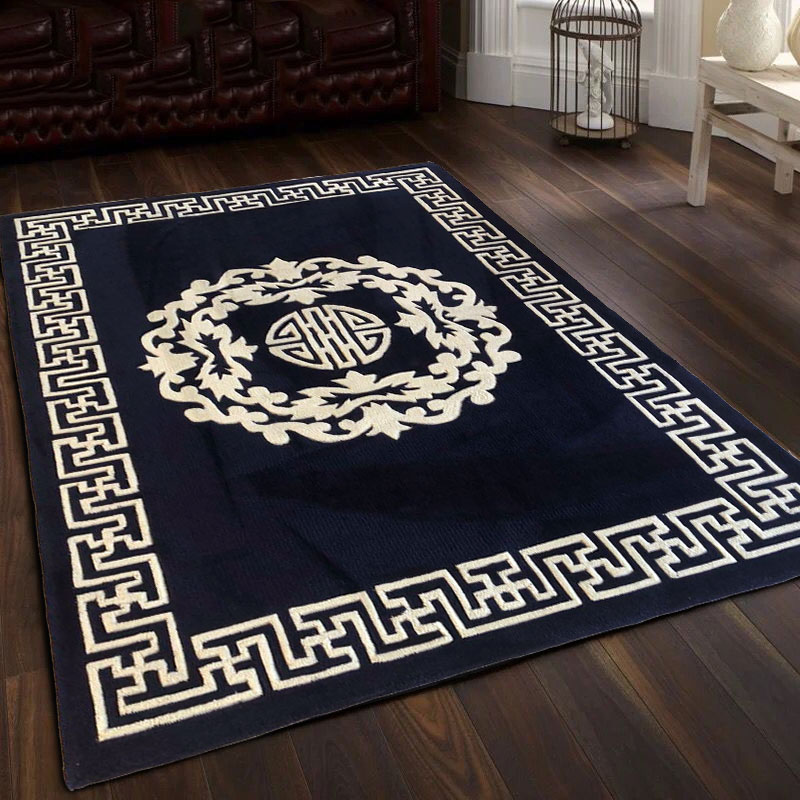 乾昌新中式古典中国风手工羊毛地毯满铺客厅卧室沙发书房茶几毯床边毯