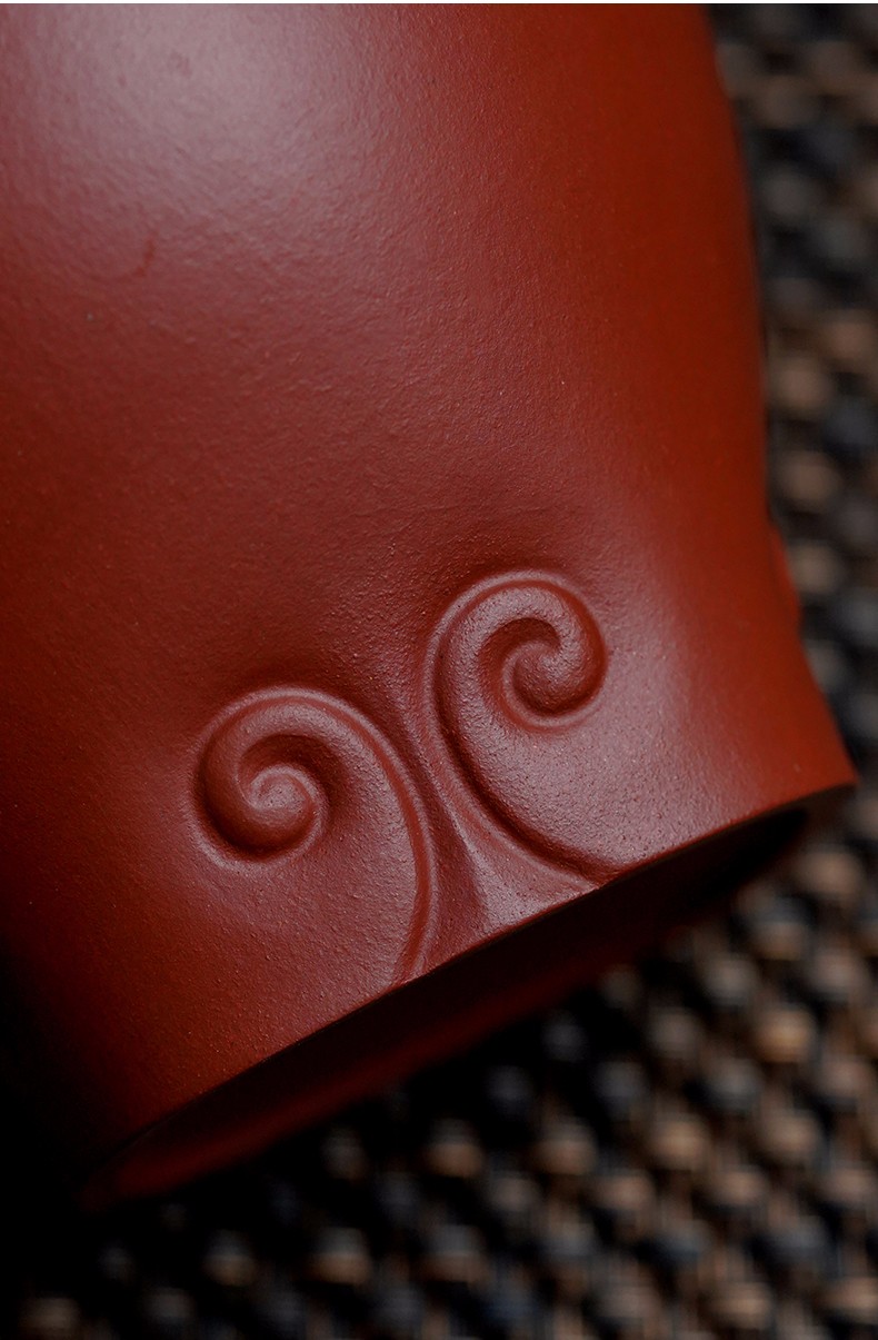 重器宜兴荆邑紫砂杯纯全手工名家吴春艳茶杯子家用泡茶带盖向上向善