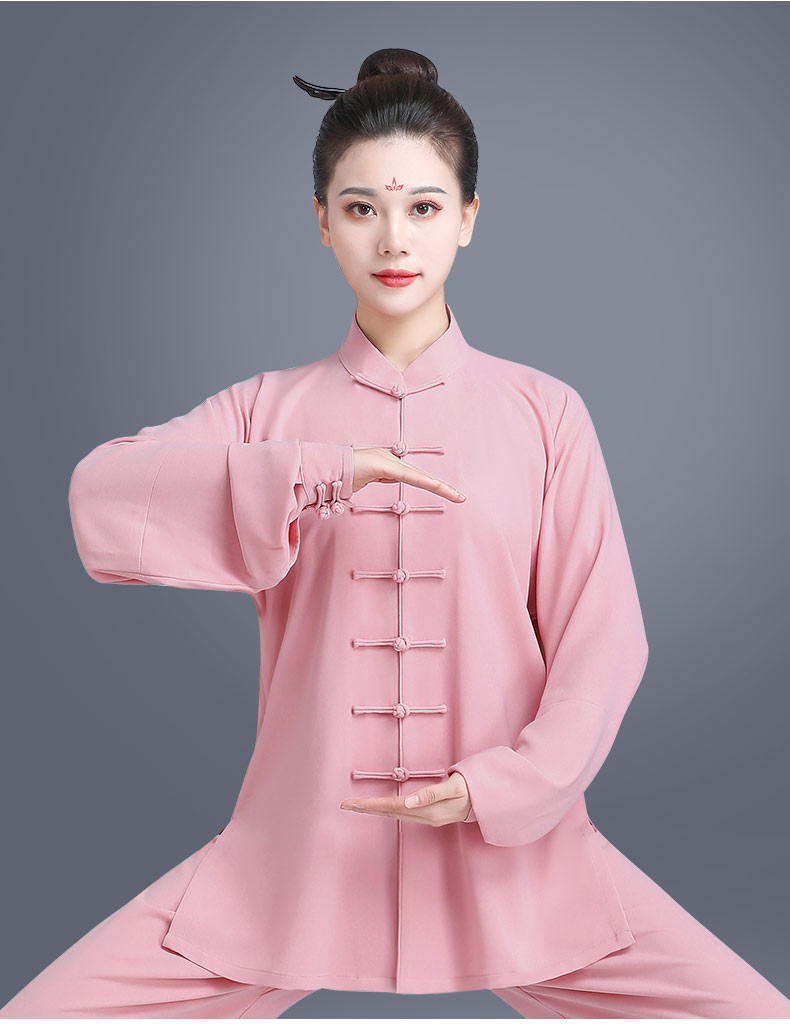 山人运动太极服男士春秋新款武术服练功服中老年太极拳服装藏青色xxxl