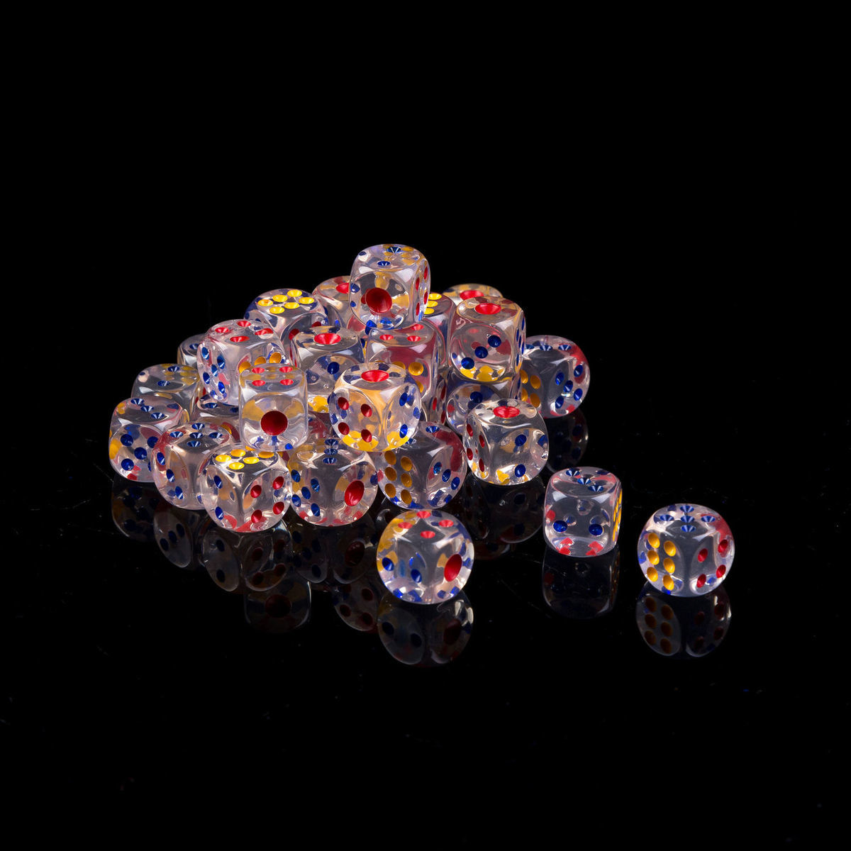 水晶透明骰子点数棋牌ktv游戏道具大号筛子麻将家用甩筛子色子粒 20