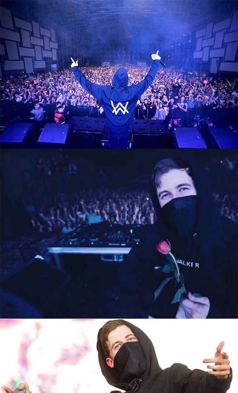 alanwalker卫衣春秋薄款百搭dj衣服艾伦沃克faded同款连帽卫衣男白色